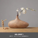 Axyaa Striped Resin Vase Imitation Wood Finish - Desktop Decoration & Crafts