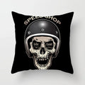 Axyaa Black Grey Skull Face Pillowcase for Halloween Living Room Decor