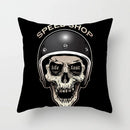 Axyaa Black Grey Skull Face Pillowcase for Halloween Living Room Decor