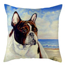 Axyaa Dog Print Linen Pillow Cover 45X45cm