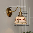 Axyaa Glass Brass Wall Sconce Light Fixture for Dining Living Bathroom Mirror