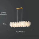 Axyaa Luxury Feather Glass Chandelier in Gold Finish - Elegant and Modern Lighting Solution