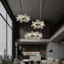 Axyaa French Flowers Chandelier for High Ceiling Living Room