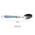Axyaa Stainless Steel Cutlery Set with Plastic Handle - Western Tableware Steak Knife Fork Teaspoon
