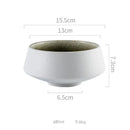 Axyaa High Foot Ceramic Soup Bowl Dessert Pasta Salad Snack Household Specialty Tableware