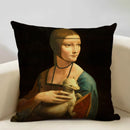 Axyaa Four Seasons Famous Paintings Decorative Pillow Case 45x45cm for Living Room