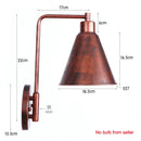 Axyaa Rust Color Retro Loft Wall Lamp Industrial Iron Style for Bedroom & Hotel