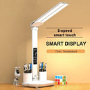 Axyaa Rechargeable Table Lamp with Fan, Clock Display & LED Reading Light