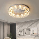 Axyaa Modern Chrome Steel Ceiling Chandelier - Stylish LED Ceiling Light for Living Room