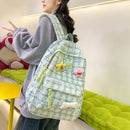 Axyaa Corduroy College Backpack: Trendy Fashion Shoulder Bag for Women, Teens