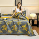 Axyaa Pure Cotton Gauze Towel Blanket Single Floral Quilt Cover Bed Decor