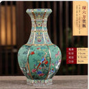 Axyaa Ancient Enamel Flower Bird Vase Collection - Home Desk Decor