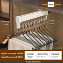 Axyaa Adjustable Telescopic Wardrobe Hanger | Extendable Clothes Rail Organizer
