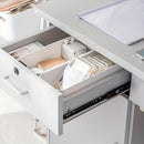 Axyaa Stackable White Plastic Storage Bins Handles Multipurpose Organizer Box
