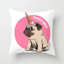 Cute Pug Bulldog Pillowcase for Living Room Decor - Axyaa Home Decor