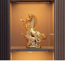 Axyaa Golden Ceramic Vase for Home, Office, Hotel - High-End European Style Handicraft