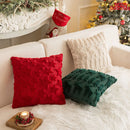 Axyaa Christmas Plush Pillow Cover 45x45cm for Living Room Sofa Home Decor