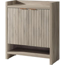 Axyaa Fluted Shoe Cabinet: 41'' Tall 2-Door Storage Organizer with 5-Tier Shelves