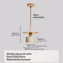 Axyaa Travertine Stone LED Pendant Lights for Elegant Decor