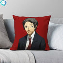 Adachi Portrait Square Pillowcase - Axyaa Branded Polyester Zip Pillow Case