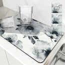 Ink Flower Absorbent Drying Mat Set by Axyaa — Tableware Protection & Decor