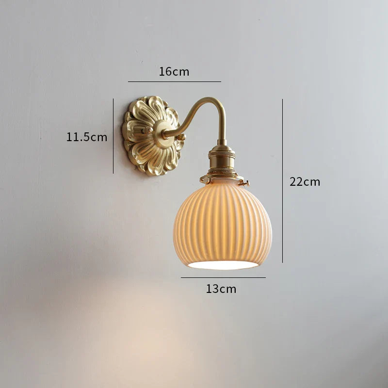 Axyaa Ceramic LED Wall Lights: Modern Japan Style Sconce for Home Decor