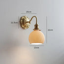 Axyaa Ceramic LED Wall Lights Copper Base Japan Modern Wandlamp Sconce Murale