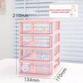 Axyaa Kawaii Plastic Drawer Organizer for Desk Storage & Makeup - Cute Stationery Holder