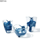 Axyaa Blue Stripes Glass Vase Table Decoration Hydroponics Room Decor