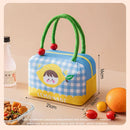 Axyaa Fruit Cartoon Lunch Bag: Large Capacity Thermal Insulated Tote for Kids & Adults