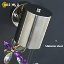 Axyaa Crystal Bedside Wall Sconce - Luxe Stainless Steel Finish & G10 Crystal Chain