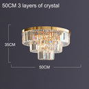 Axyaa Crystal Chandelier Ceiling Light - Elegant Home Decor for Bedroom, Living Room
