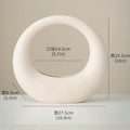 Axyaa Ceramic Moon Vase: Elegant Home Decor, Easy Flower Arrangement, Desktop Ornament