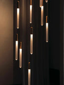Axyaa Modern Nordic LED Cylindrical Chandelier - Indoor Decorative Staircase Fixture