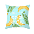 Axyaa Summer Fruit Polyester Cushion Cover - Small Fresh Tropical Plants Pillowcase