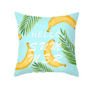 Axyaa Summer Fruit Polyester Cushion Cover - Small Fresh Tropical Plants Pillowcase