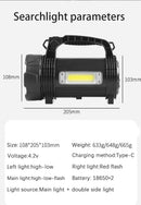Axya Long Range LED Searchlight: Rechargeable Spotlight & Power Bank Torch