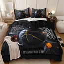 Axyaa Sports Basketball 3pcs Duvet Cover Set - Soft Breathable HD Printing