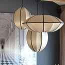 Axyaa Japanese Lantern Pendant Light: Traditional Fabric Hang Lamp for Bedroom, Living Room, Restaurant