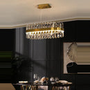 Axyaa Crystal Chandelier in Gold/Silver Finish for Living Room
