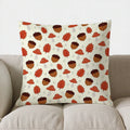 Axyaa Autumn Leaves Pattern Pillow Cover for Sofa, Bedroom, Car