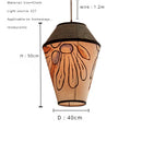 Axyaa Southeast Asia Fabric Pendant Lamp Farmhouse Light Fixtures