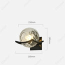 Axyaa LED Glass Sphere Wall Lamp for Bedroom Living Room Lighting