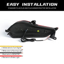 Axyaa LED Rear Bumper Reflector Lights for Toyota Yaris/Vios 2017-2019: Brake, Signal, Fog