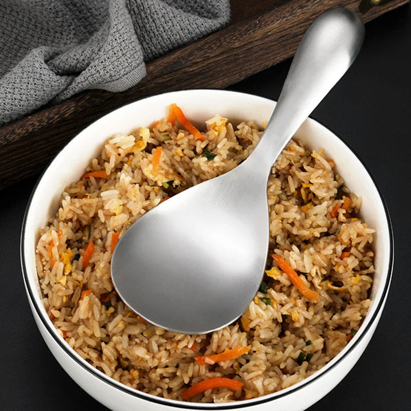 Axyaa Stainless Steel Rice Spoon - Large Capacity Buffet Serving Cutlery