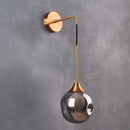 Axyaa Gold Glass Ball LED Wall Sconce - Modern Nordic Indoor Lighting Fixture