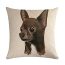 Axyaa Cute Puppy Head Linen Pillow Case 45*45cm