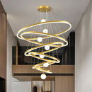 Axyaa LED Staircase Chandeliers for Modern Living Room Decor