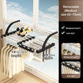 Axyaa Foldable Balcony Clothes Drying Rack - Portable, Retractable, and Space-Saving