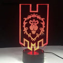 Axyaa WOW World of Warcraft Alliance Tribal Signs 3D Illusion LED Table Lamp
